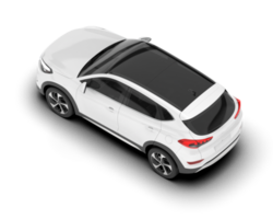 White SUV on transparent background. 3d rendering - illustration png