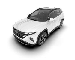 vit sUV på transparent bakgrund. 3d tolkning - illustration png