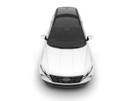 White SUV on transparent background. 3d rendering - illustration png