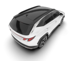 White SUV on transparent background. 3d rendering - illustration png