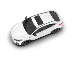 White SUV on transparent background. 3d rendering - illustration png