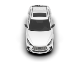 vit sUV på transparent bakgrund. 3d tolkning - illustration png