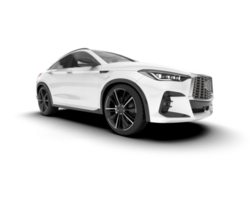 Weiß suv auf transparent Hintergrund. 3d Rendern - - Illustration png