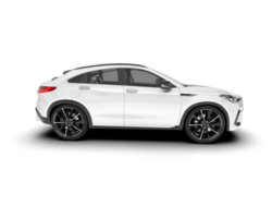 White SUV on transparent background. 3d rendering - illustration png