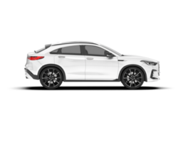 White SUV on transparent background. 3d rendering - illustration png