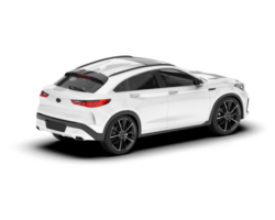 White SUV on transparent background. 3d rendering - illustration png