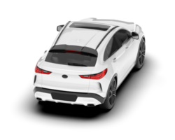 White SUV on transparent background. 3d rendering - illustration png