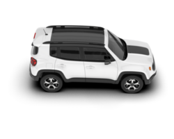 White SUV on transparent background. 3d rendering - illustration png