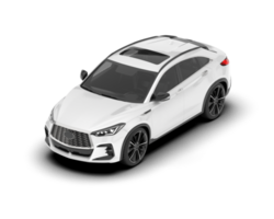 vit sUV på transparent bakgrund. 3d tolkning - illustration png