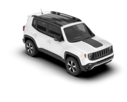 White SUV on transparent background. 3d rendering - illustration png