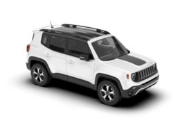 vit sUV på transparent bakgrund. 3d tolkning - illustration png