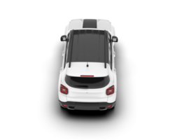 White SUV on transparent background. 3d rendering - illustration png