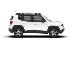 White SUV on transparent background. 3d rendering - illustration png