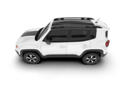 White SUV on transparent background. 3d rendering - illustration png