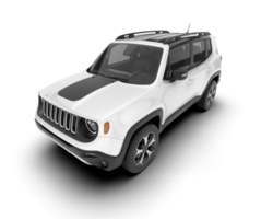 blanco suv en transparente antecedentes. 3d representación - ilustración png