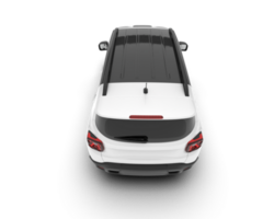 White SUV on transparent background. 3d rendering - illustration png