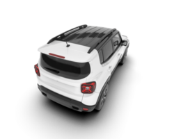 White SUV on transparent background. 3d rendering - illustration png