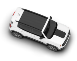 blanco suv en transparente antecedentes. 3d representación - ilustración png