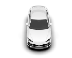 White SUV on transparent background. 3d rendering - illustration png