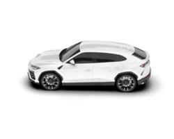 White SUV on transparent background. 3d rendering - illustration png