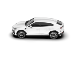 Weiß suv auf transparent Hintergrund. 3d Rendern - - Illustration png