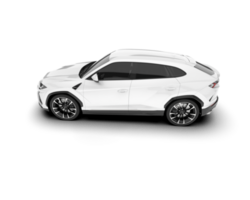 Weiß suv auf transparent Hintergrund. 3d Rendern - - Illustration png