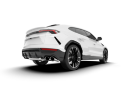 White SUV on transparent background. 3d rendering - illustration png