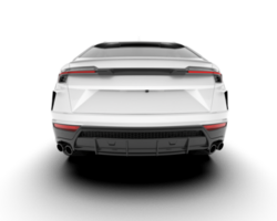 White SUV on transparent background. 3d rendering - illustration png