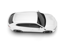 White SUV on transparent background. 3d rendering - illustration png