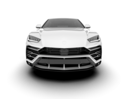 White SUV on transparent background. 3d rendering - illustration png