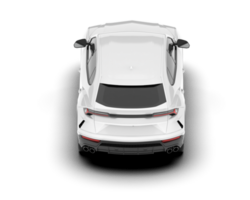 White SUV on transparent background. 3d rendering - illustration png