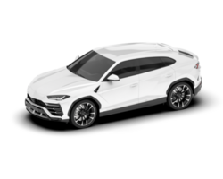 Weiß suv auf transparent Hintergrund. 3d Rendern - - Illustration png