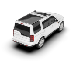 White SUV on transparent background. 3d rendering - illustration png