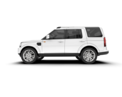 White SUV on transparent background. 3d rendering - illustration png