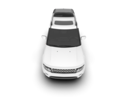 White SUV on transparent background. 3d rendering - illustration png