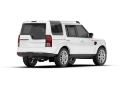 White SUV on transparent background. 3d rendering - illustration png