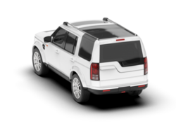 White SUV on transparent background. 3d rendering - illustration png