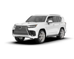 White SUV on transparent background. 3d rendering - illustration png