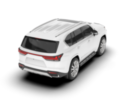 Weiß suv auf transparent Hintergrund. 3d Rendern - - Illustration png