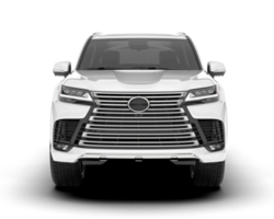 White SUV on transparent background. 3d rendering - illustration png