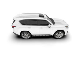 blanco suv en transparente antecedentes. 3d representación - ilustración png