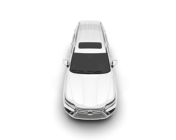 White SUV on transparent background. 3d rendering - illustration png