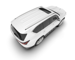 Weiß suv auf transparent Hintergrund. 3d Rendern - - Illustration png