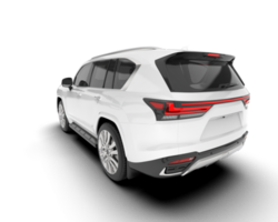 Weiß suv auf transparent Hintergrund. 3d Rendern - - Illustration png