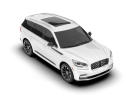 blanco suv en transparente antecedentes. 3d representación - ilustración png