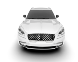 White SUV on transparent background. 3d rendering - illustration png