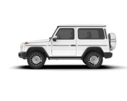 Weiß suv auf transparent Hintergrund. 3d Rendern - - Illustration png