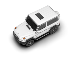 White SUV on transparent background. 3d rendering - illustration png