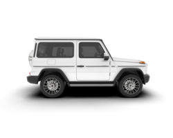 White SUV on transparent background. 3d rendering - illustration png