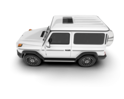 White SUV on transparent background. 3d rendering - illustration png